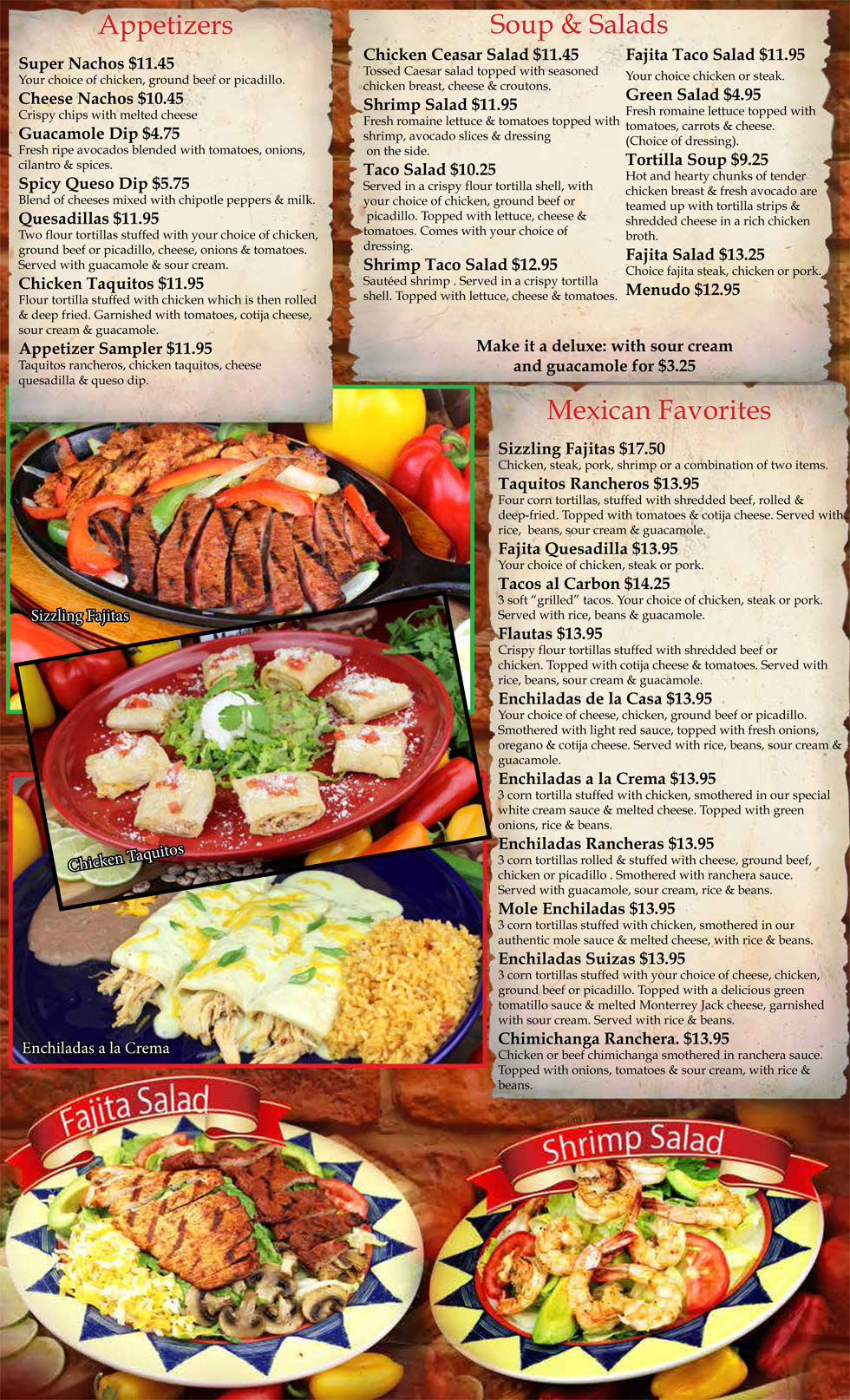 Dinner Menu 1